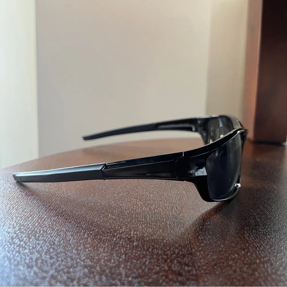 ASOS AJ Morgan black retro wraparound matrix sunglasses